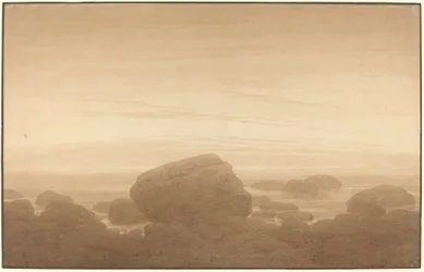 Alba su una spiaggia deserta